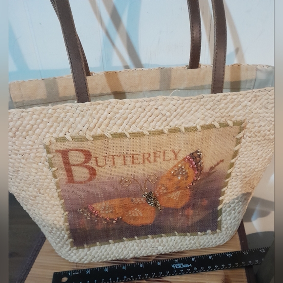 Cappelli Straworld Handbag Butterfly shoulder bag woven - Picture 3 of 8